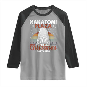 Nakatomi Plaza Christmas Party 1988 Raglan Shirt Xmas Gift TS10 Sport Gray Black Print Your Wear