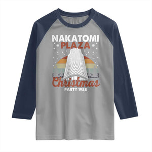 Nakatomi Plaza Christmas Party 1988 Raglan Shirt Xmas Gift TS10 Sport Gray Navy Print Your Wear