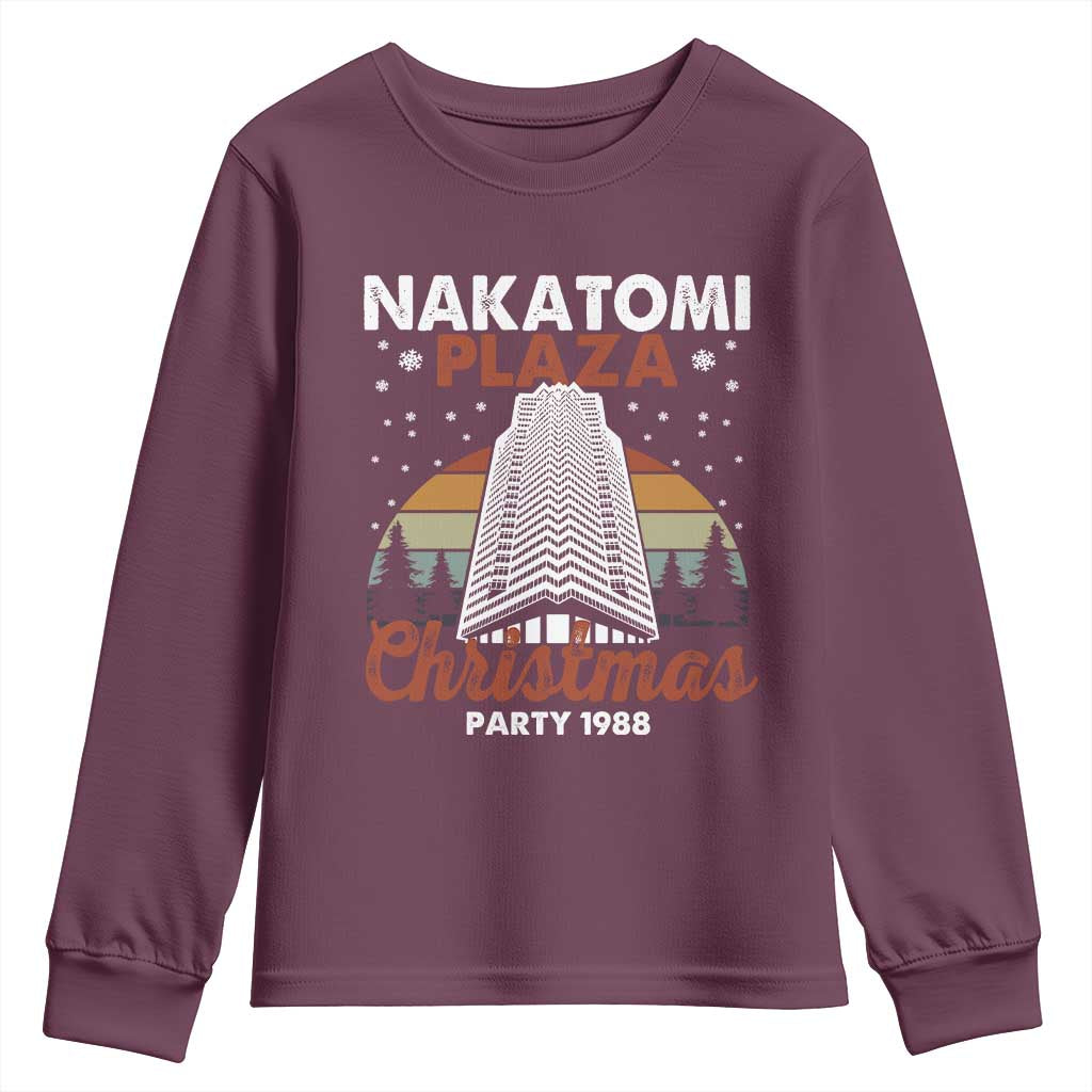 Nakatomi Plaza Christmas Party 1988 Youth Sweatshirt Xmas Gift TS10 Maroon Print Your Wear