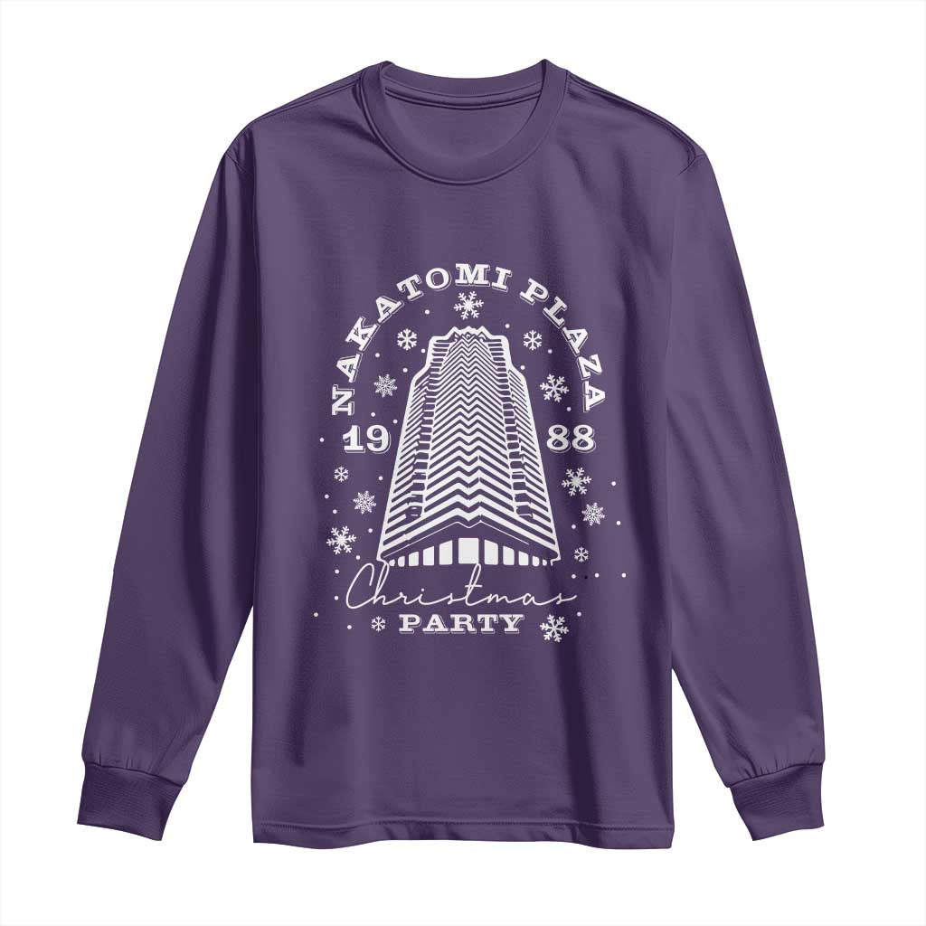 Nakatomi Plaza Christmas Party 1988 Long Sleeve Shirt Funny 80's Xmas Movie TS10 Purple Print Your Wear
