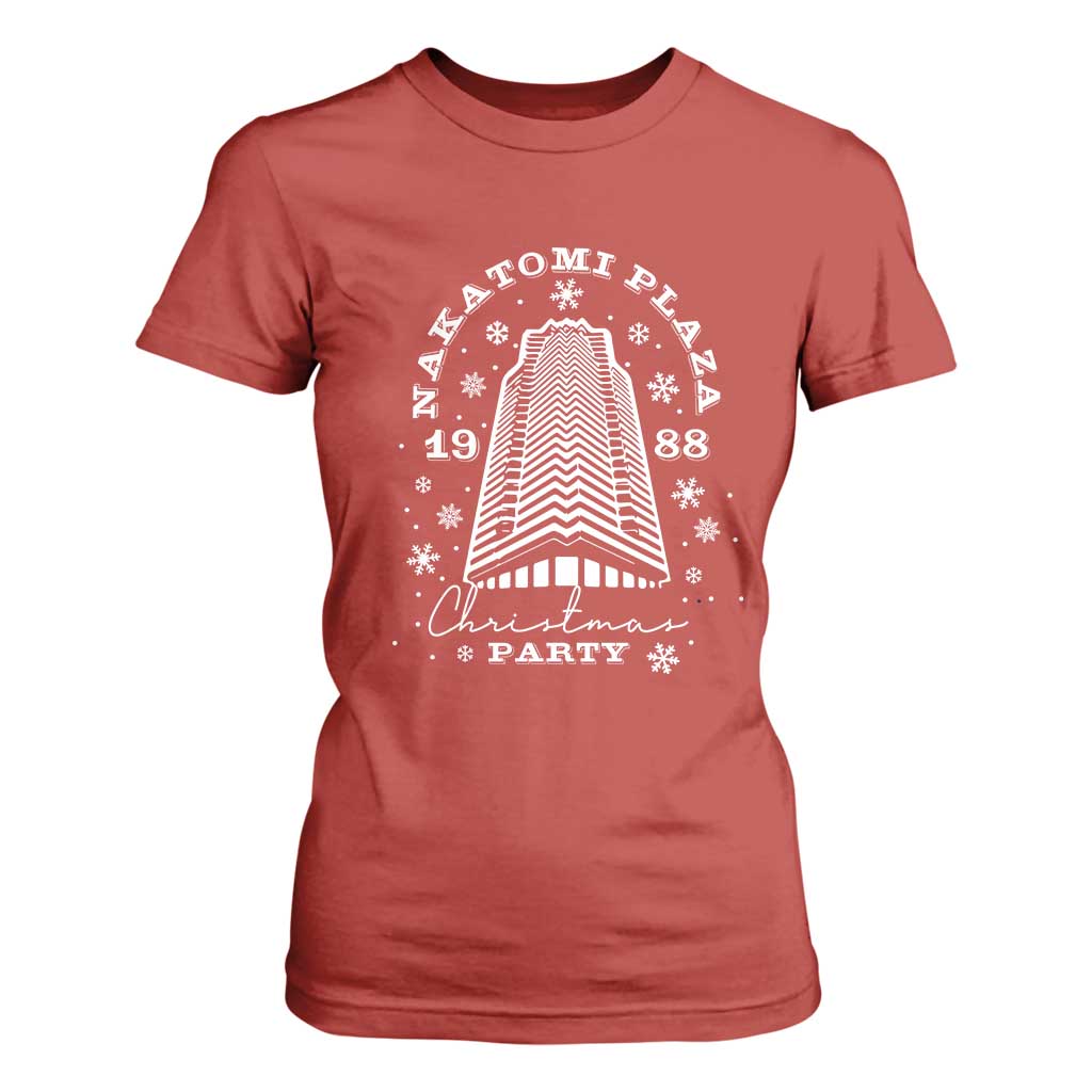 Nakatomi Plaza Christmas Party 1988 T Shirt For Women Funny 80's Xmas Movie TS10 Red Print Your Wear