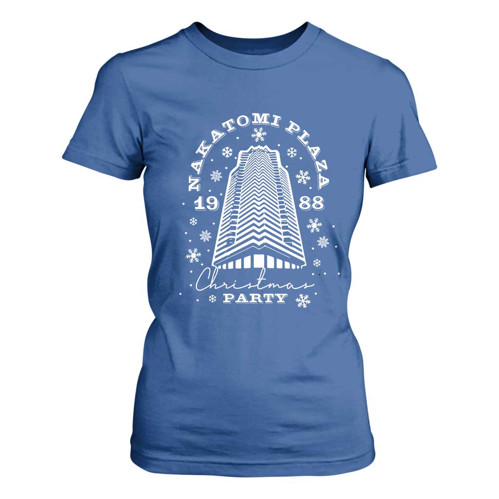 Nakatomi Plaza Christmas Party 1988 T Shirt For Women Funny 80's Xmas Movie TS10 Royal Blue Print Your Wear