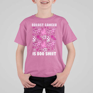 In October We Wear Pink T Shirt For Kid Ghost Breast Cancer Is Boo Sheet TS10 Azalea Print Your Wear