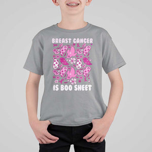 In October We Wear Pink T Shirt For Kid Ghost Breast Cancer Is Boo Sheet TS10 Sport Gray Print Your Wear