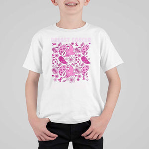 In October We Wear Pink T Shirt For Kid Ghost Breast Cancer Is Boo Sheet TS10 White Print Your Wear