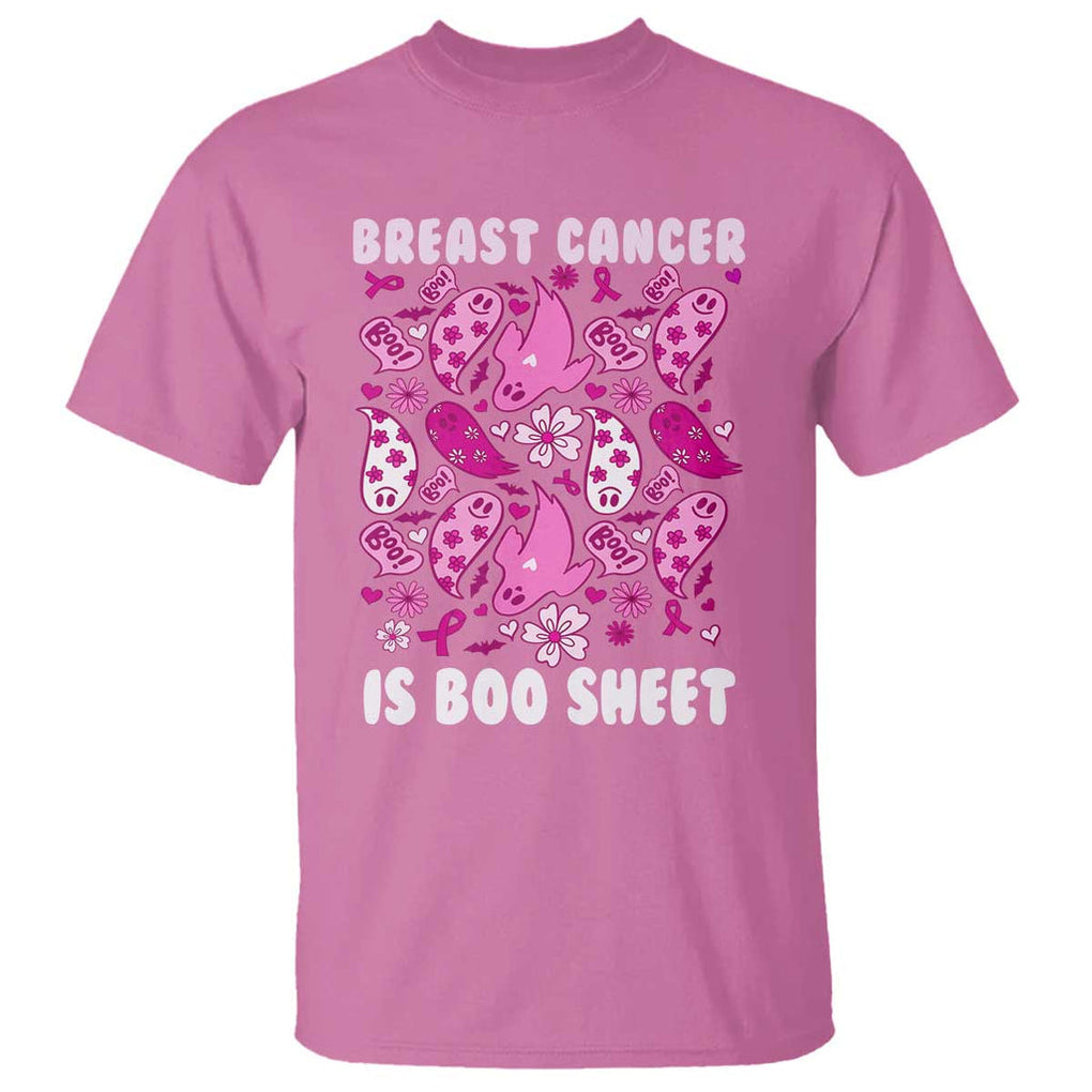 In October We Wear Pink T Shirt Ghost Breast Cancer Is Boo Sheet TS10 Azalea Print Your Wear