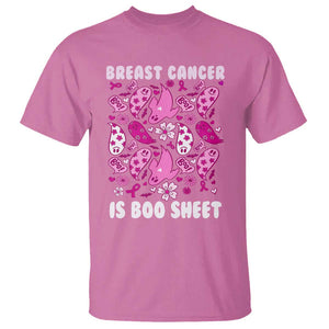 In October We Wear Pink T Shirt Ghost Breast Cancer Is Boo Sheet TS10 Azalea Print Your Wear