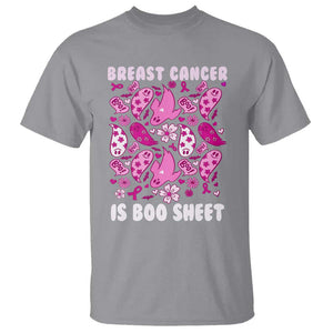 In October We Wear Pink T Shirt Ghost Breast Cancer Is Boo Sheet TS10 Sport Gray Print Your Wear