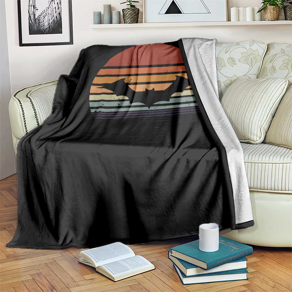 Vintage Retro Fall Halloween Bat Throw Blanket TS10 Print Your Wear