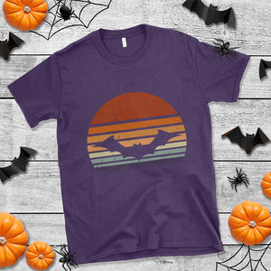 Vintage Retro Fall Halloween Bat T Shirt TS10 Purple Print Your Wear