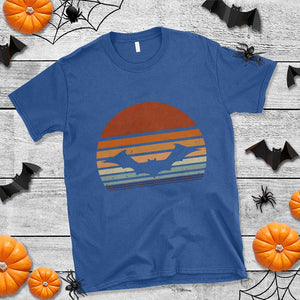 Vintage Retro Fall Halloween Bat T Shirt TS10 Royal Blue Print Your Wear