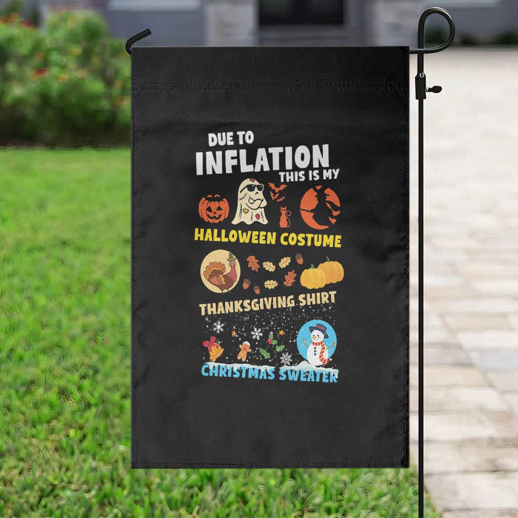 Happy Hallothanksmas Garden Flag My Spooky Halloween Thanksgiving Ugly Christmas Costume TS10 Print Your Wear