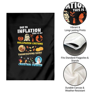 Happy Hallothanksmas Garden Flag My Spooky Halloween Thanksgiving Ugly Christmas Costume TS10 Print Your Wear