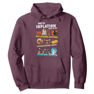 Happy Hallothanksmas Hoodie My Spooky Halloween Thanksgiving Ugly Christmas Costume TS10 Maroon Print Your Wear