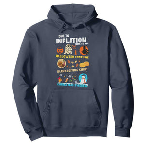 Happy Hallothanksmas Hoodie My Spooky Halloween Thanksgiving Ugly Christmas Costume TS10 Navy Print Your Wear