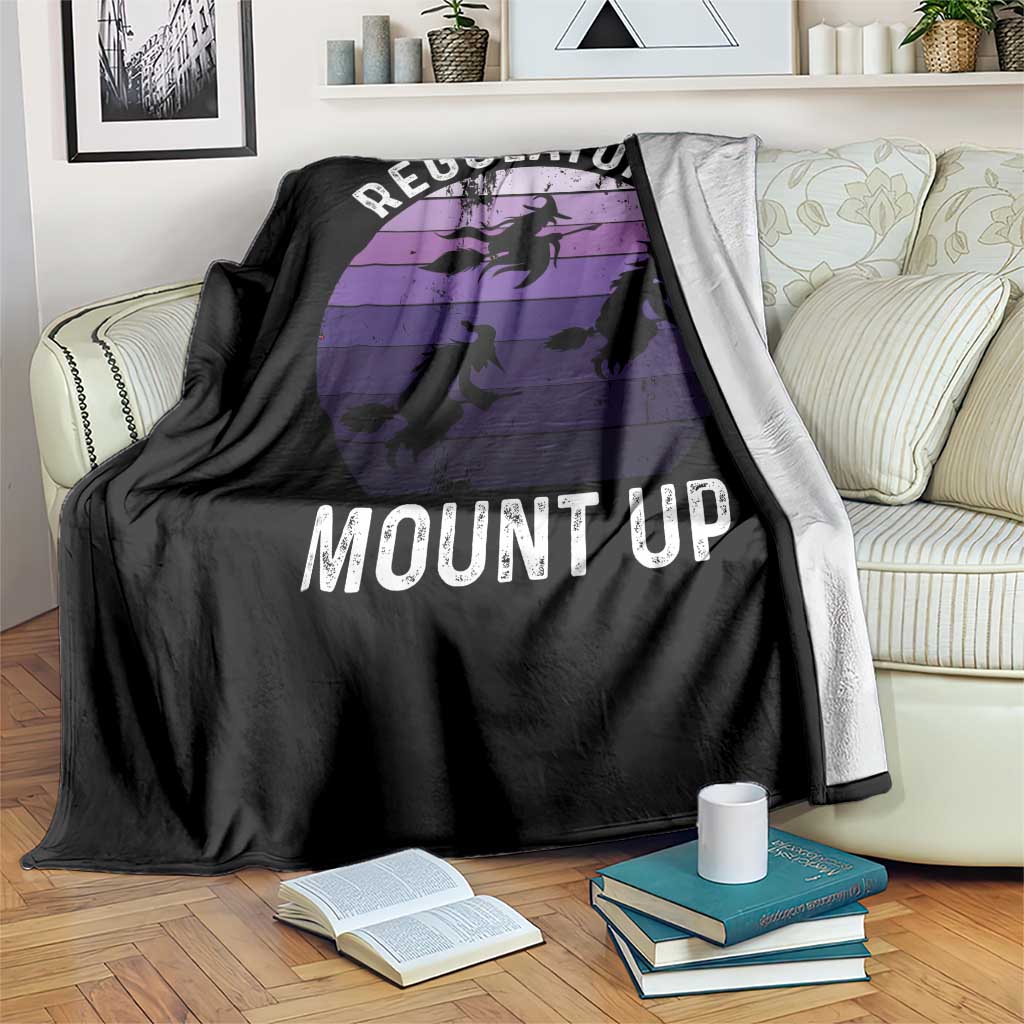 Funny Halloween Witch Throw Blanket Regulators Mount UpWitchy Vibes TS10 Print Your Wear