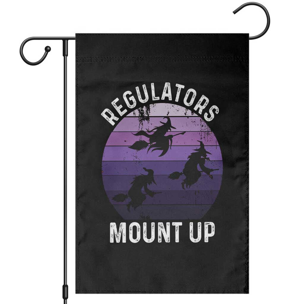 Funny Halloween Witch Garden Flag Regulators Mount UpWitchy Vibes TS10 Black Print Your Wear