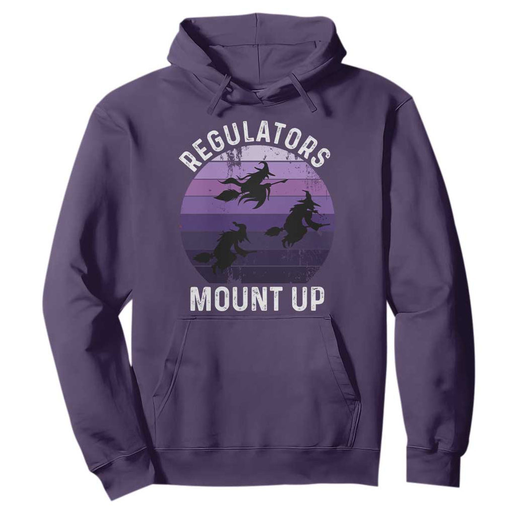 Funny Halloween Witch Hoodie Regulators Mount UpWitchy Vibes TS10 Purple Print Your Wear