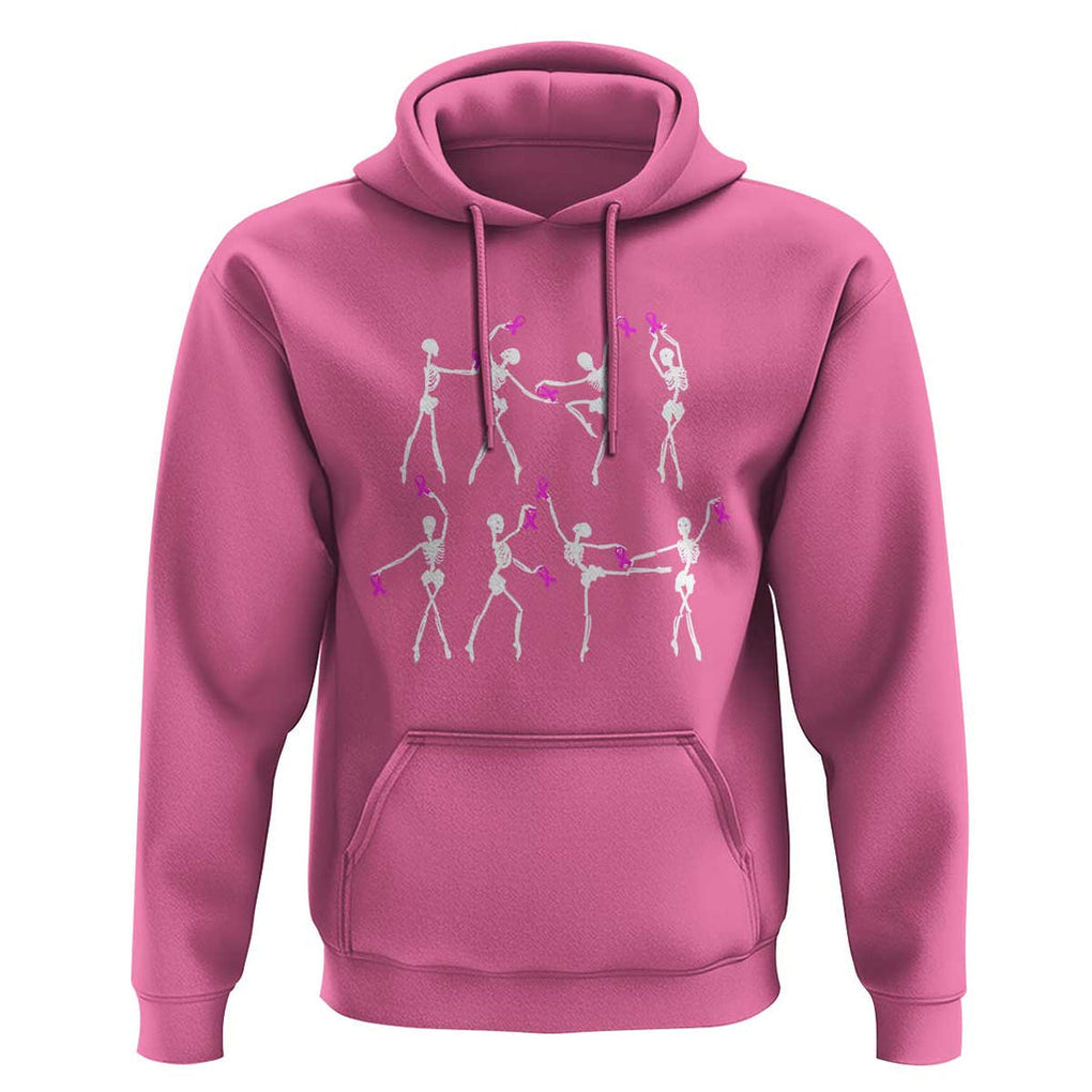 Pink Ribbon Breast Cancer Awareness Hoodie Skeleton Ballerinas Ballet Dance Cute Halloween TS10 Azalea Print Your Wear