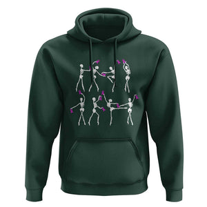 Pink Ribbon Breast Cancer Awareness Hoodie Skeleton Ballerinas Ballet Dance Cute Halloween TS10 Dark Forest Green Print Your Wear
