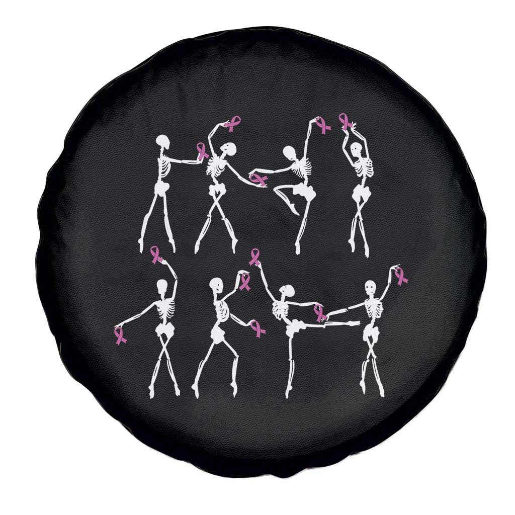 Pink Ribbon Breast Cancer Awareness Spare Tire Cover Skeleton Ballerinas Ballet Dance Cute Halloween TS10 Print Your Wear
