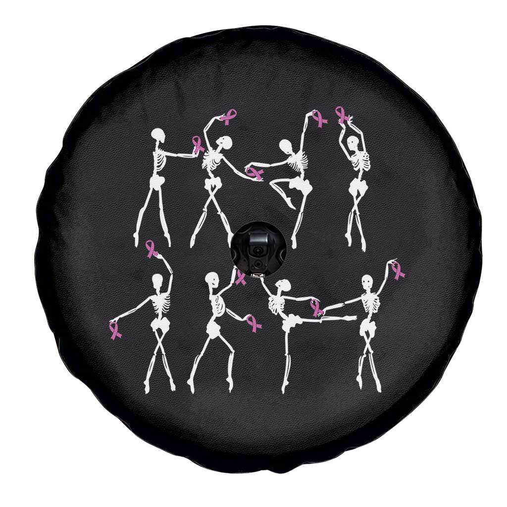 Pink Ribbon Breast Cancer Awareness Spare Tire Cover Skeleton Ballerinas Ballet Dance Cute Halloween TS10 Print Your Wear