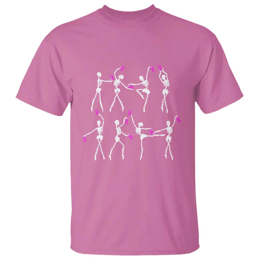 Pink Ribbon Breast Cancer Awareness T Shirt Skeleton Ballerinas Ballet Dance Cute Halloween TS10 Azalea Print Your Wear