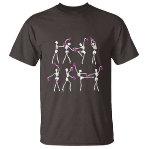 Pink Ribbon Breast Cancer Awareness T Shirt Skeleton Ballerinas Ballet Dance Cute Halloween TS10 Dark Chocolate Print Your Wear