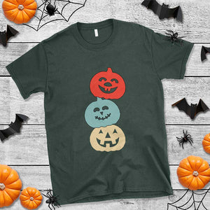 Vintage Halloween Pumpkin Funny Retro Gift T Shirt Cute Spooky Season Clothing TS10 Dark Forest Green Print Your Wear