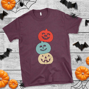 Vintage Halloween Pumpkin Funny Retro Gift T Shirt Cute Spooky Season Clothing TS10 Maroon Print Your Wear