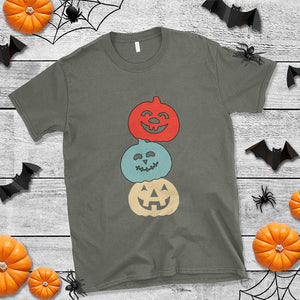 Vintage Halloween Pumpkin Funny Retro Gift T Shirt Cute Spooky Season Clothing TS10 Military Green Print Your Wear