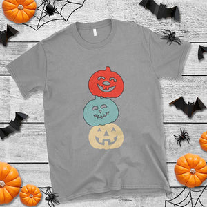 Vintage Halloween Pumpkin Funny Retro Gift T Shirt Cute Spooky Season Clothing TS10 Sport Gray Print Your Wear