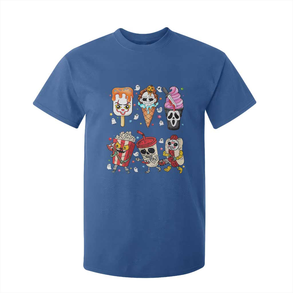 Horror Movie Summer Popsicle Halloween Ice Cream Summerween T Shirt For Kid TS10 Royal Blue Print Your Wear