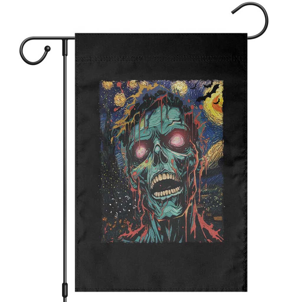 Horror Halloween Skull Garden Flag Van Gogh Starry Night TS10 Black Print Your Wear