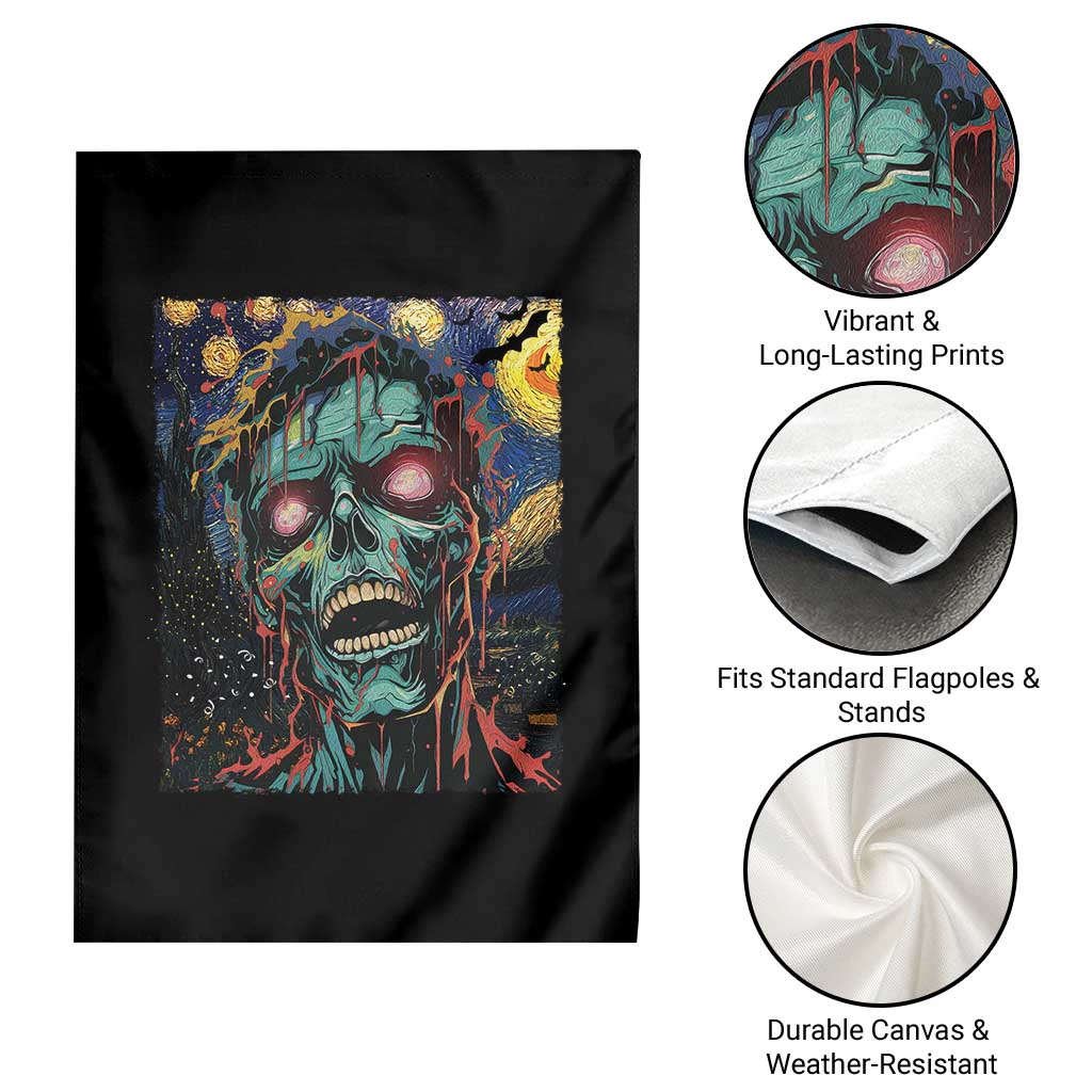 Horror Halloween Skull Garden Flag Van Gogh Starry Night TS10 Print Your Wear