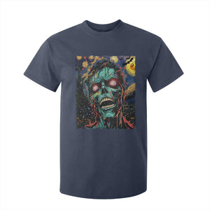 Horror Halloween Skull T Shirt For Kid Van Gogh Starry Night TS10 Navy Print Your Wear