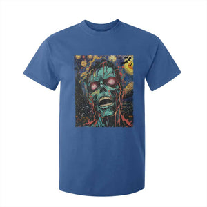 Horror Halloween Skull T Shirt For Kid Van Gogh Starry Night TS10 Royal Blue Print Your Wear