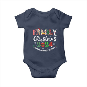 Matching Family Christmas 2024 Baby Onesie Funny Group Xmas Festive Mom Dad Kids Tees TS10 Navy Print Your Wear