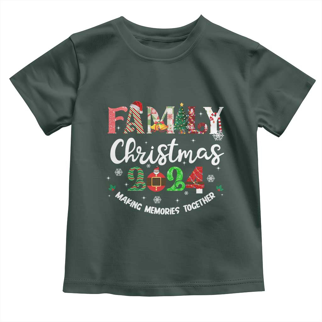 Matching Family Christmas 2024 Baby Shirt Funny Group Xmas Festive Mom Dad Kids Tees TS10 Dark Forest Green Print Your Wear