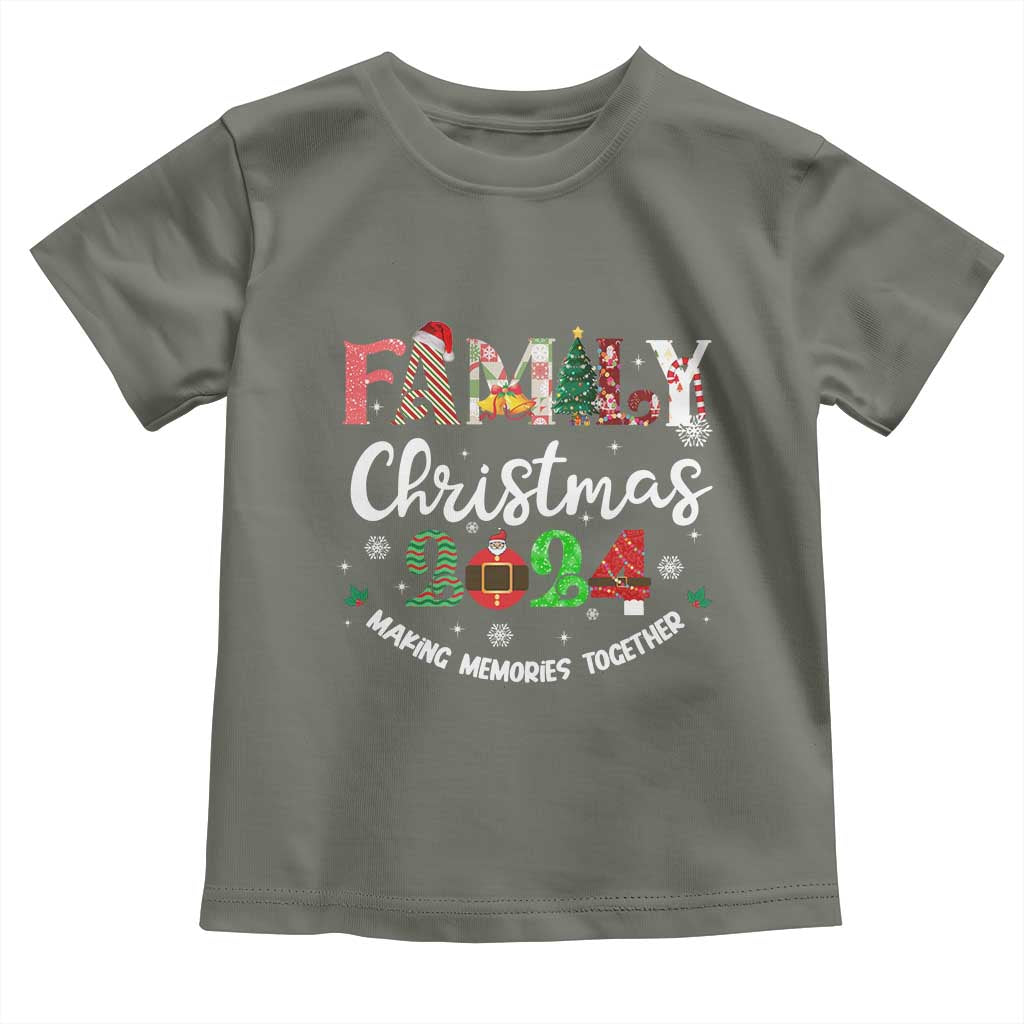 Matching Family Christmas 2024 Baby Shirt Funny Group Xmas Festive Mom Dad Kids Tees TS10 Military Green Print Your Wear