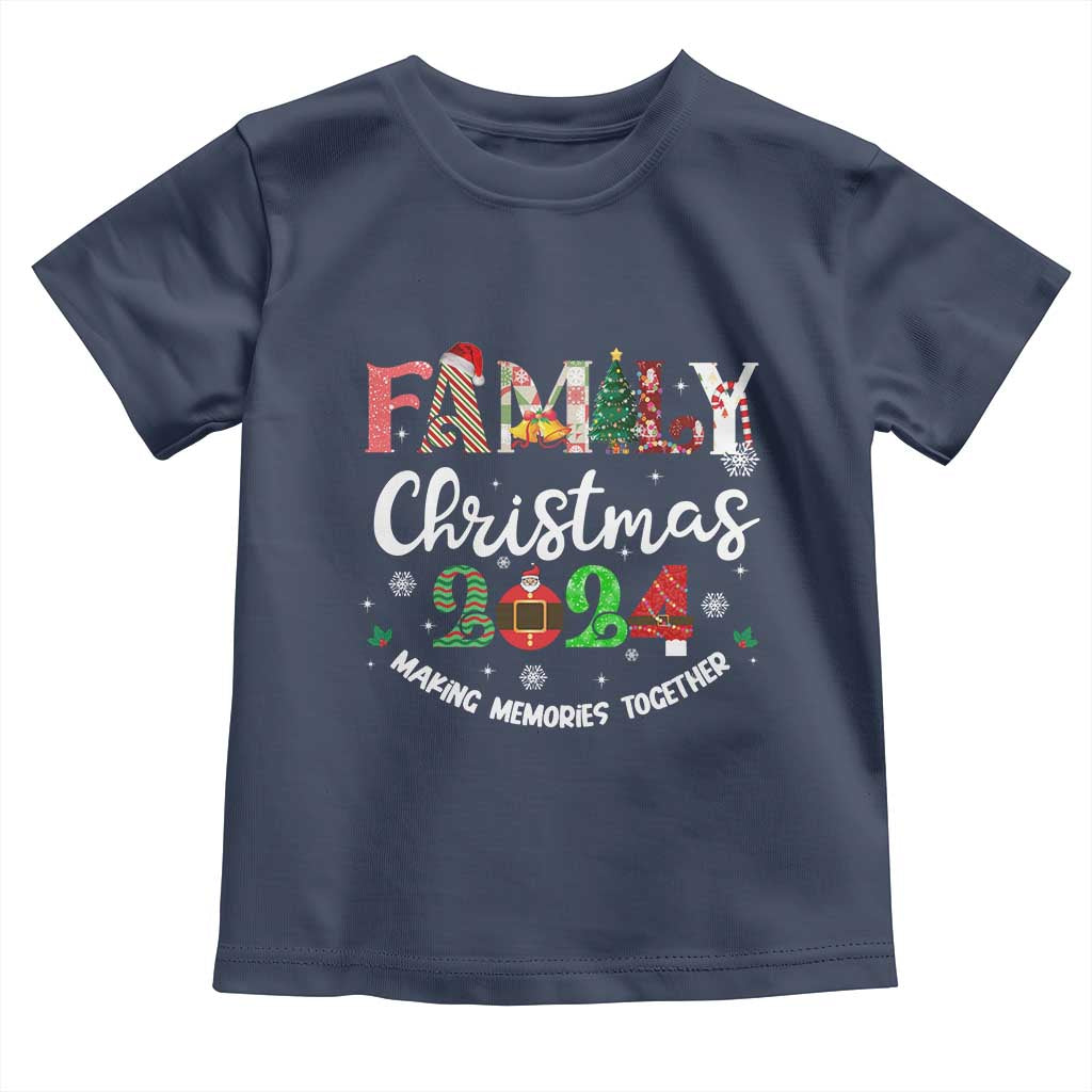 Matching Family Christmas 2024 Baby Shirt Funny Group Xmas Festive Mom Dad Kids Tees TS10 Navy Print Your Wear