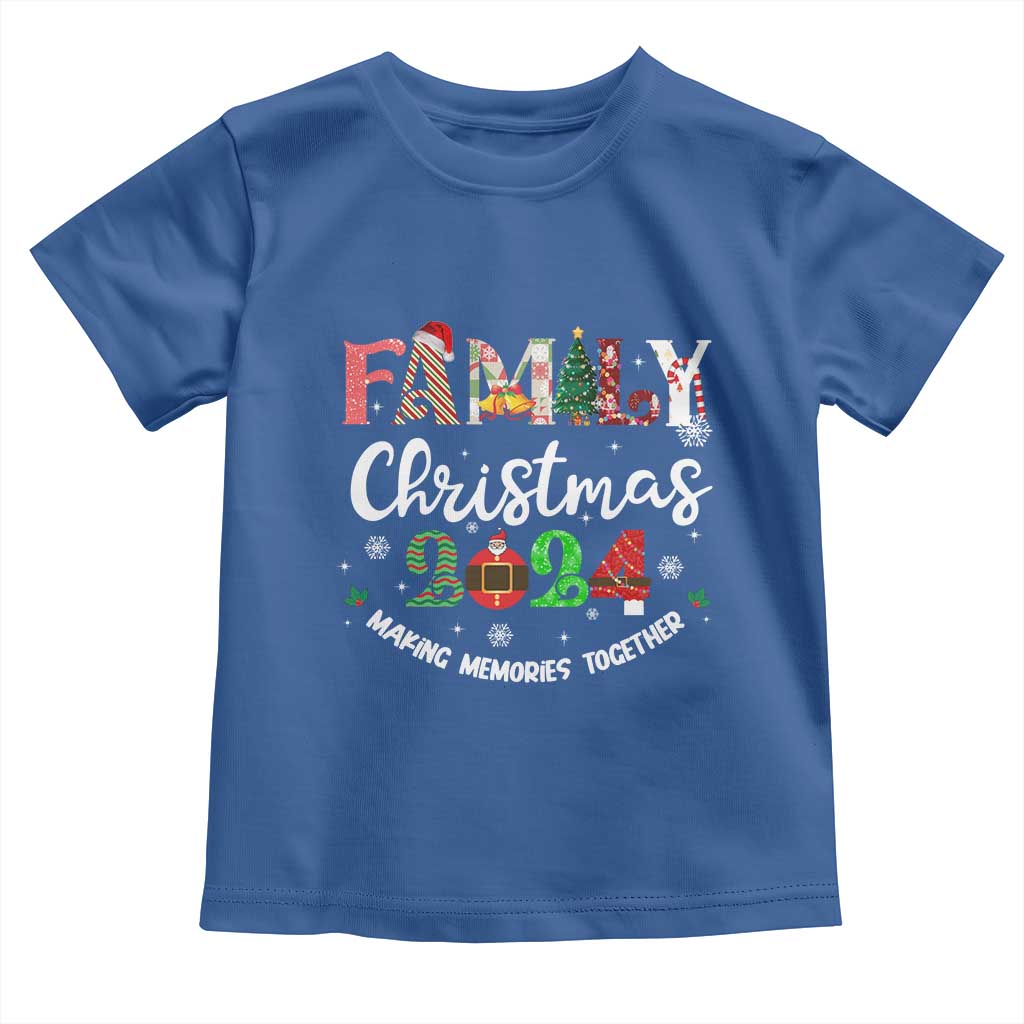 Matching Family Christmas 2024 Baby Shirt Funny Group Xmas Festive Mom Dad Kids Tees TS10 Royal Blue Print Your Wear