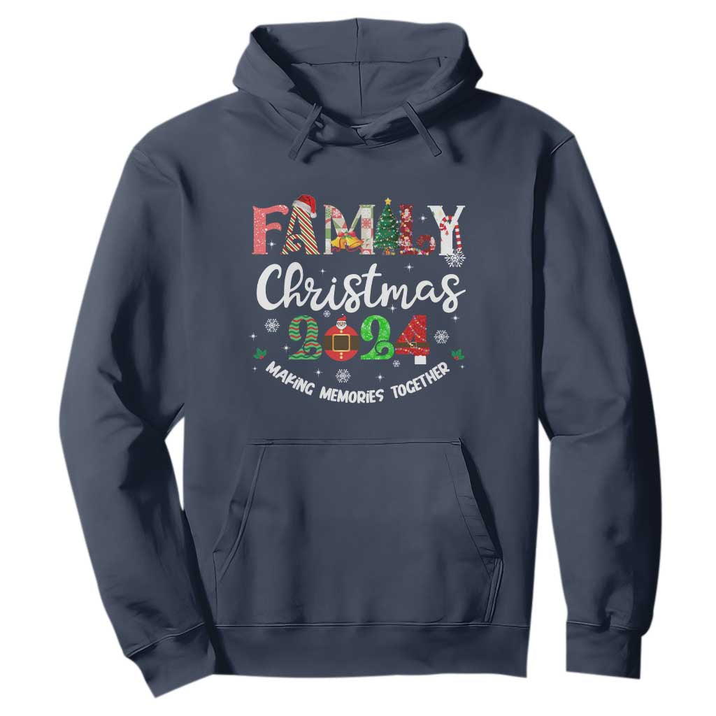 Matching Family Christmas 2024 Hoodie Funny Group Xmas Festive Mom Dad Kids Tees TS10 Navy Print Your Wear