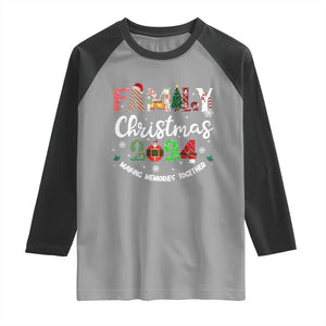 Matching Family Christmas 2024 Raglan Shirt Funny Group Xmas Festive Mom Dad Kids Tees TS10 Sport Gray Black Print Your Wear