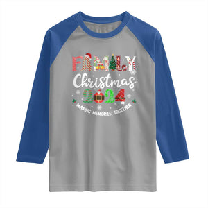 Matching Family Christmas 2024 Raglan Shirt Funny Group Xmas Festive Mom Dad Kids Tees TS10 Sport Gray Royal Print Your Wear