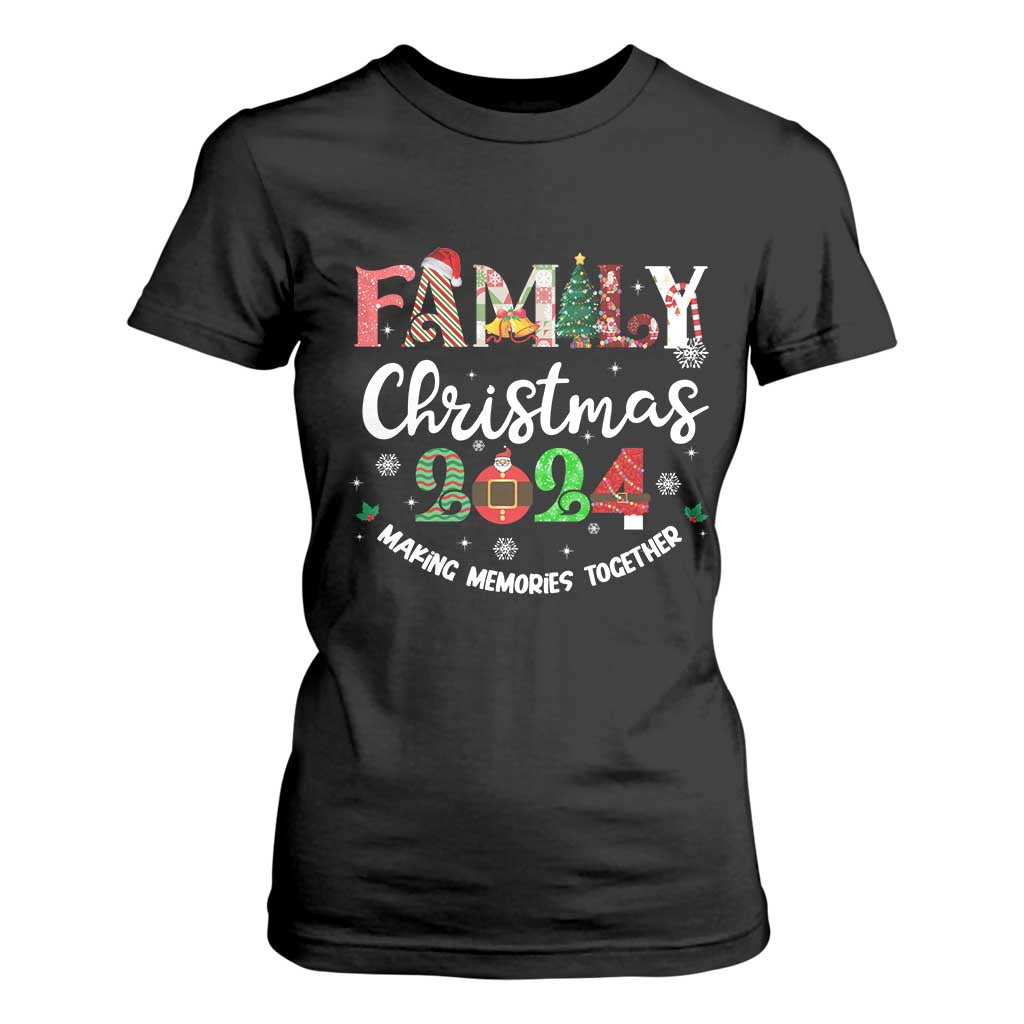 Matching Family Christmas 2024 T Shirt For Women Funny Group Xmas Festive Mom Dad Kids Tees TS10 Black Print Your Wear