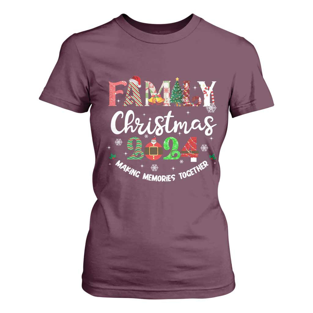 Matching Family Christmas 2024 T Shirt For Women Funny Group Xmas Festive Mom Dad Kids Tees TS10 Maroon Print Your Wear