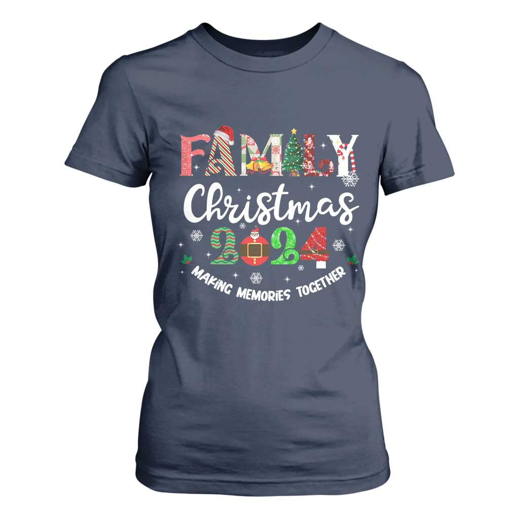 Matching Family Christmas 2024 T Shirt For Women Funny Group Xmas Festive Mom Dad Kids Tees TS10 Navy Print Your Wear