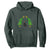 Cute Cat Christmas Hoodie Kitty Cat Lover Xmas Tree Lights TS10 Dark Forest Green Print Your Wear