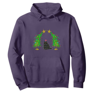 Cute Cat Christmas Hoodie Kitty Cat Lover Xmas Tree Lights TS10 Purple Print Your Wear